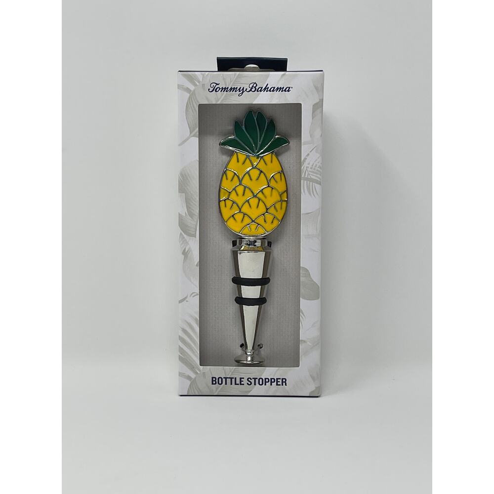 Tommy Bahama Enameled Pineapple Bottle Stopper NEW